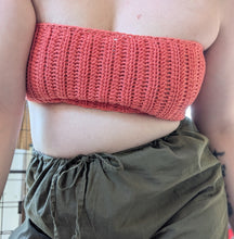 Load image into Gallery viewer, Ribbed Lace-Up Summer Tube Top