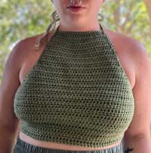 Load image into Gallery viewer, Backless High Neck Summer Crop Top