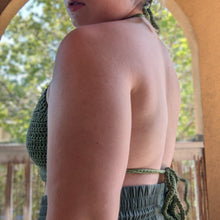 Load image into Gallery viewer, Backless High Neck Summer Crop Top